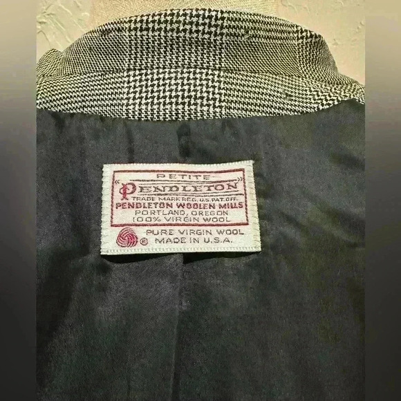 Pendleton Vintage Cropped Double Breasted Blazer Sz 8 - Picture 5 of 15